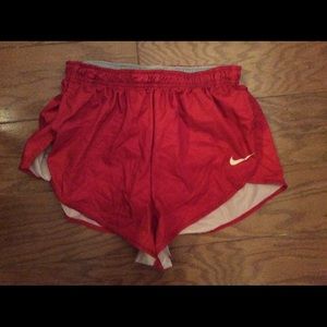 Women's red nike shorts dri-fit new S