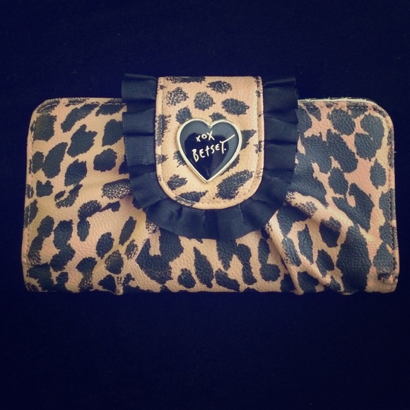 Betsey Johnson Leopard Ruffle Wallet