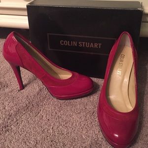 Colin Stuart Patent & Suede Red Heels