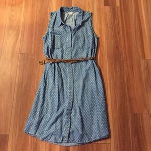 Cotton denim-like dress