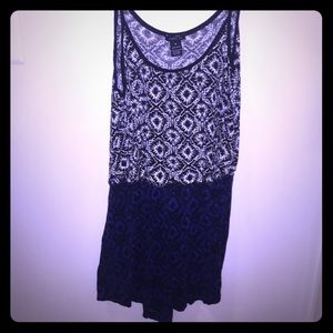LAST CHANCE- DONATING Black white and blue romper