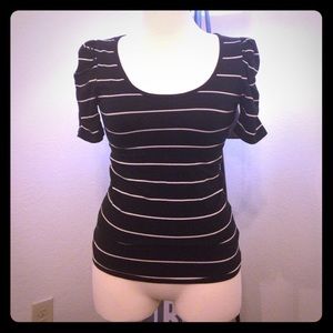 Black and white striped top!