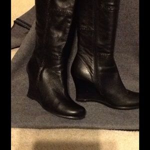Sasha Black Leather Boots