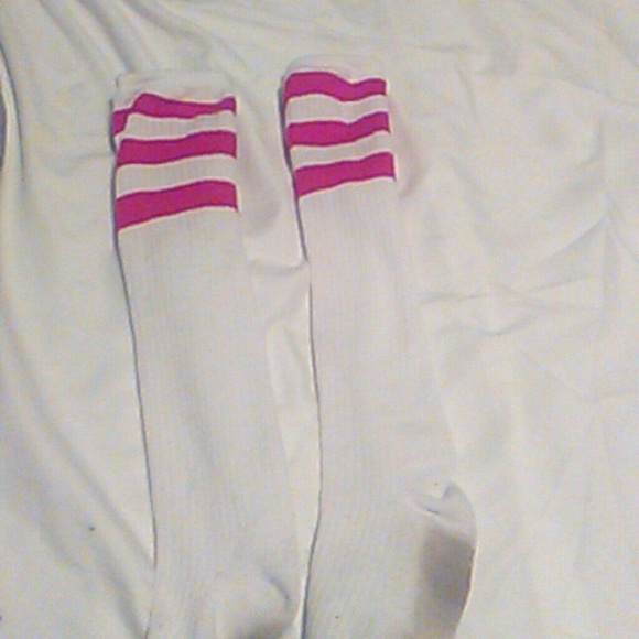 Striped knee socks