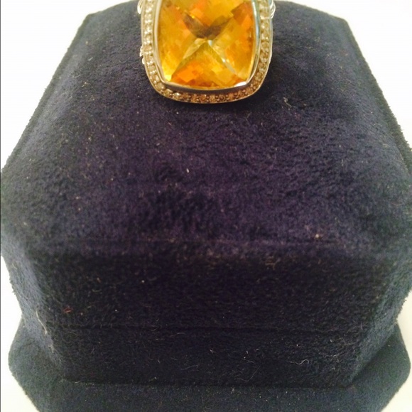 David Yurman Jewelry - David Yurman Diamond Pave and Citrine 14mm