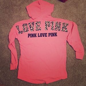 PINK hooded pull over