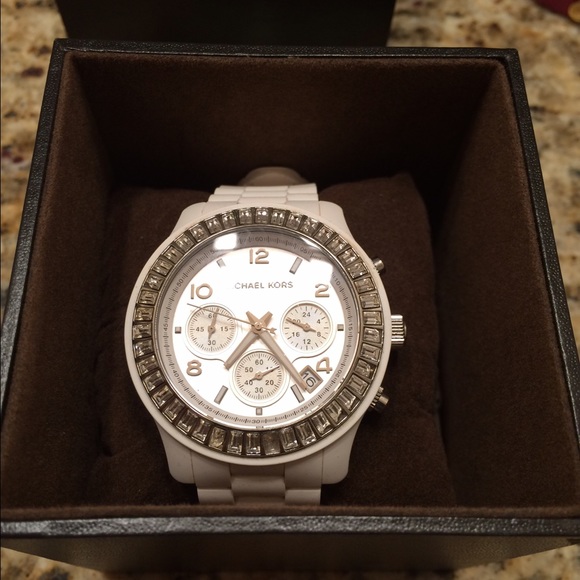 White rubber band Michael Kors watch