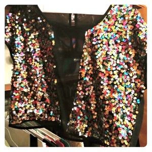 SEQUIN CROP TOP