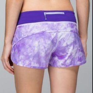 Lululemon tie dye run:speed short size 6