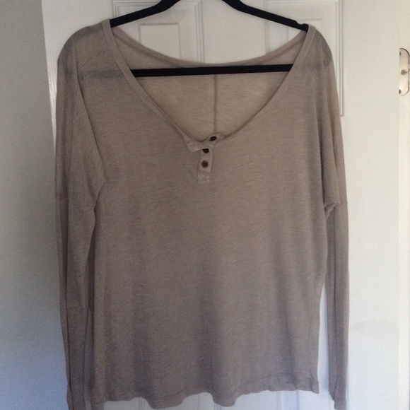 Super soft Brandy Melville sheer tan top!