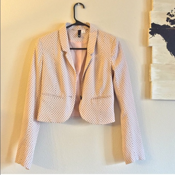 Baby Pink Polka Dots Blazer