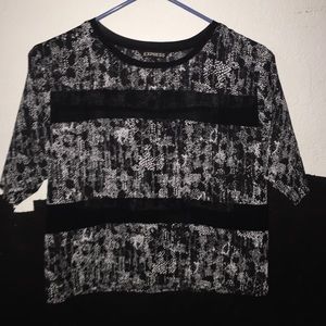 Express sheer snakeskin blouse