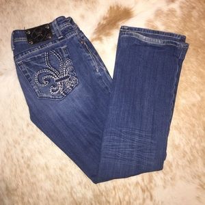 Miss me jeans size 29 fleur de Lis pockets