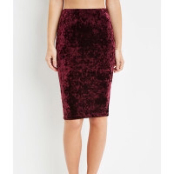 Velvet high waist skirt - Picture 3 of 4