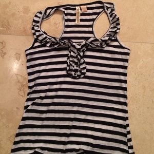 Striped racer back tank top