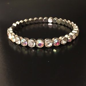 Silver crystal bracelet