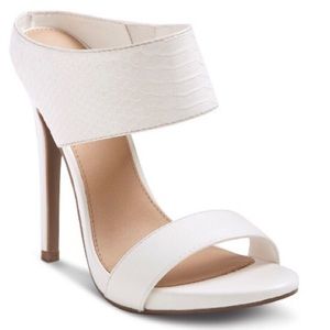 White 2 Strap Mules
