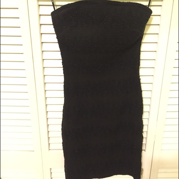 Forever 21 black chevron sequenced dress