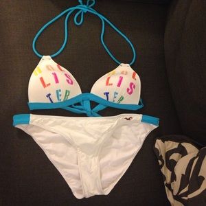 Blue and white Hollister bikini!