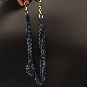Navy and gold necklace