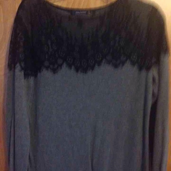 Gray and Black Lace Dress