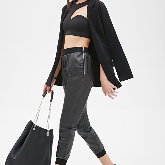 Leather Joggers