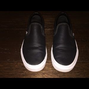 Vans Leather Perforated Slip-Ons