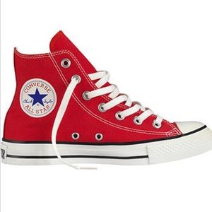 Red high top converses
