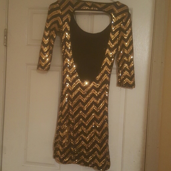Black & gold Sequin dress