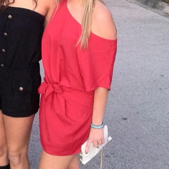 Red tie dress, forever21
