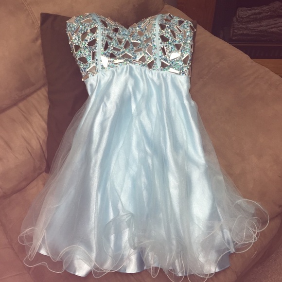 Baby blue homecoming dress