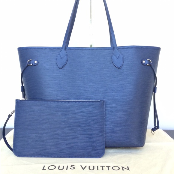 Louis Vuitton Epi Leather Neverfull MM in Indigo - Picture 2 of 4