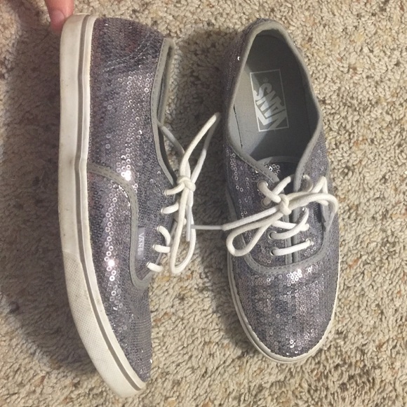 Vans- silver sequins / sparkly