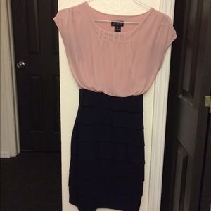 Blush and Navy Dress