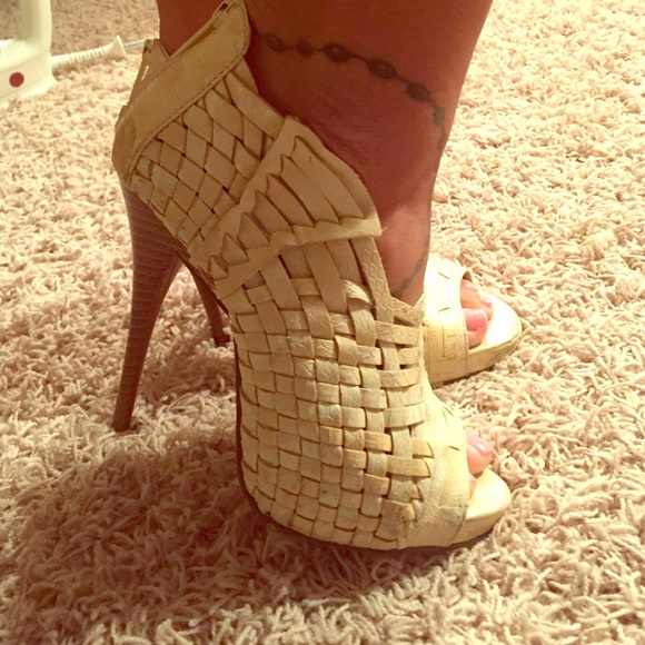 Nude Woven Heels