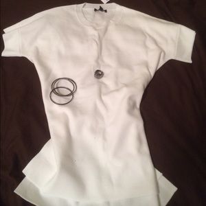NWT BR White half sleeved sweater. size XS