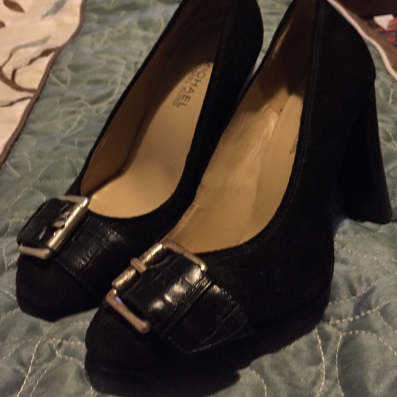 Black suede pumps. Worn once