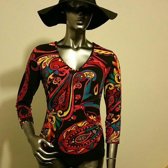 Chico's Ladies Top Bright Multicolored