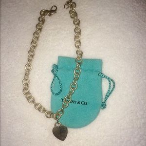 Tiffany & co silver heart tag necklace
