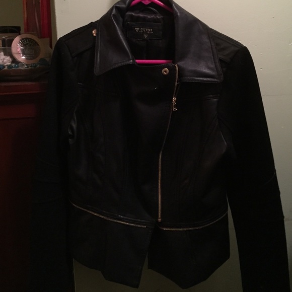 Guess Jackets & Coats Guess Jacket With Gold Zipper Lining Poshmark