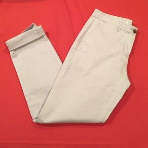 Light Gray Broken-In Straight Khakis by Gap