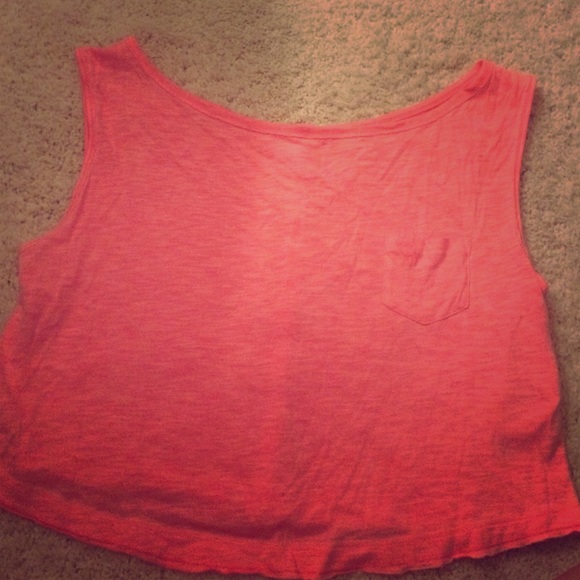 Bright pink crop top