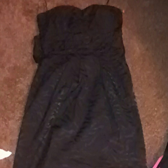 Short black zebra dress