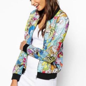 Disney Cartoon Print Zip up Jacket