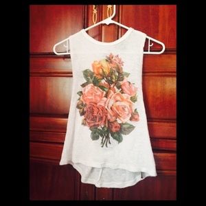 Flower muscle tee