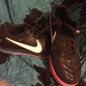 Indoor soccer shoes.