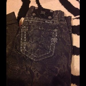 Cute black and grey miss me jeans