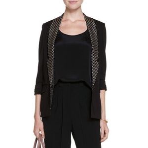 Debbie Shuckat Black Studded Tuxedo Jacket