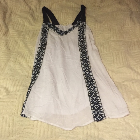 White, Navy, and Black Dress