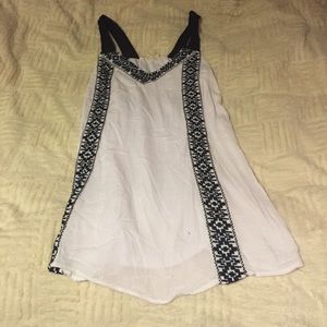 White, Navy, and Black Dress